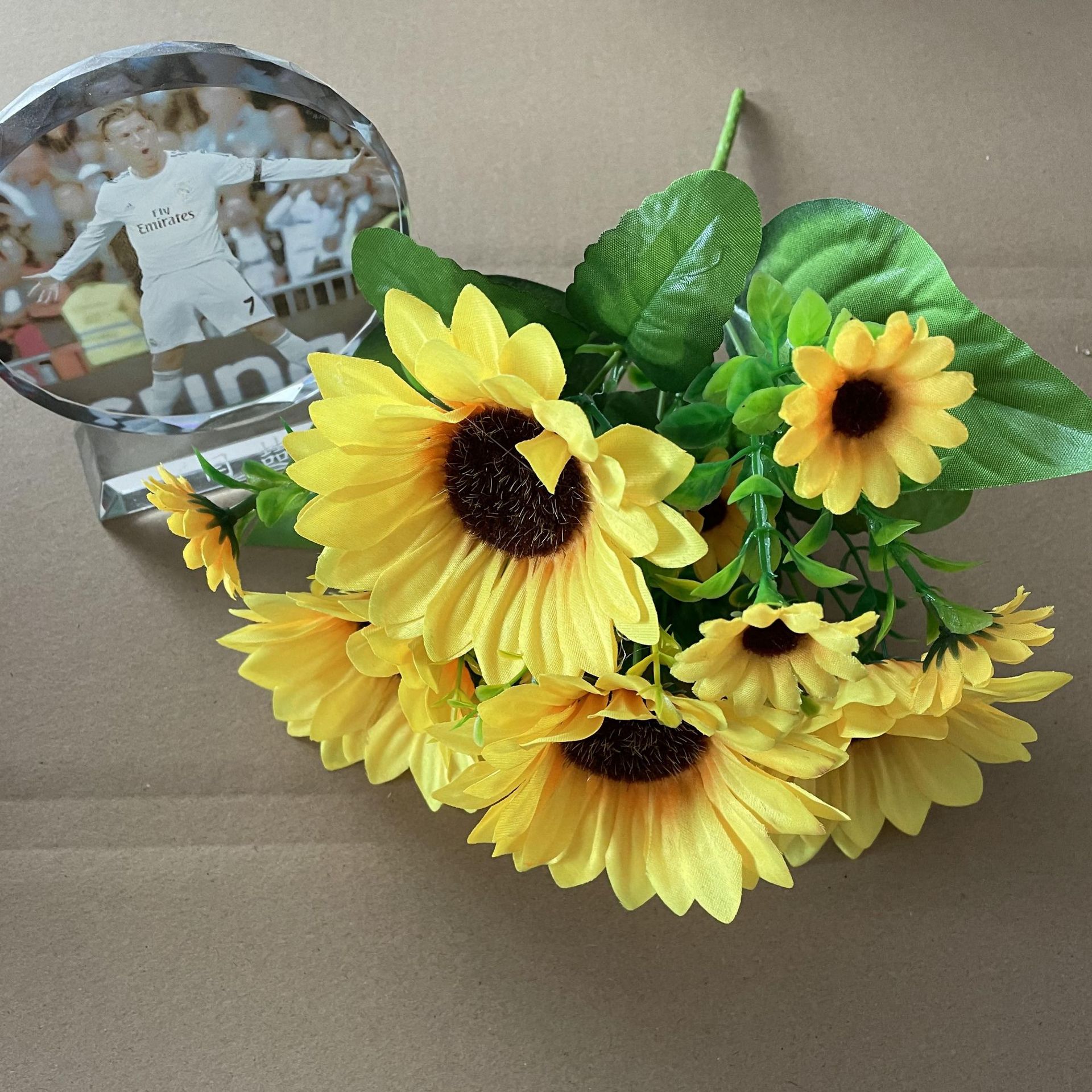 仿真花向日葵太阳花田园风婚庆场景布置橱窗装饰假花绢花厂家批发