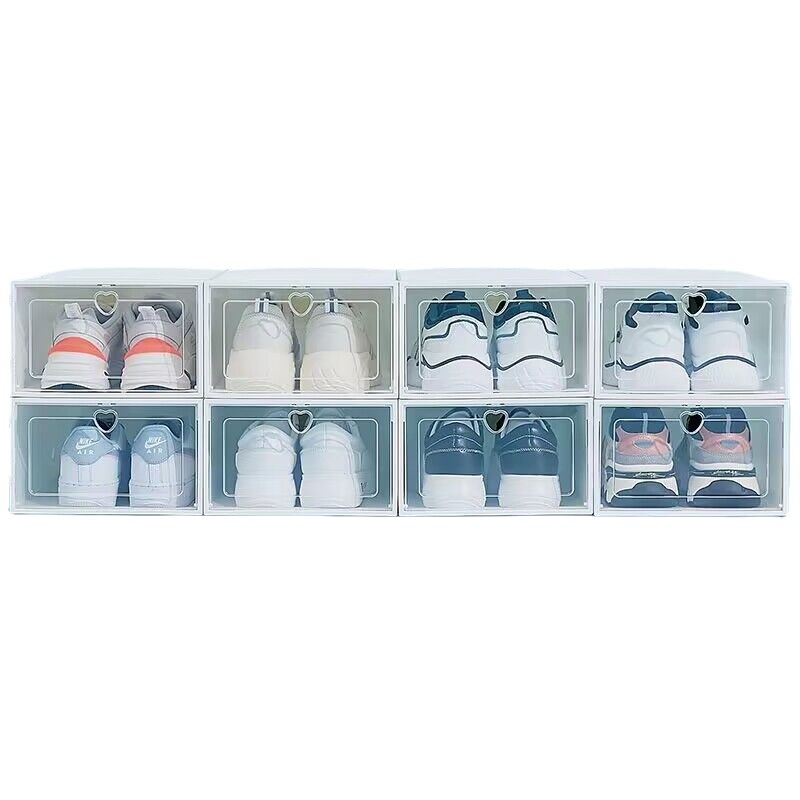 Transparent Shoe Box Plastic Shoe Cabinet Plastic Storage Box Shoe Box Dustproof Moisture-Proof Storage Cabinet Household Simple Dormitory Shoe Rack