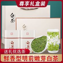 正宗白茶2023年新茶春茶明前白茶绿茶高档送礼茶叶罐装礼盒装250g