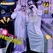 抖音阿拉伯表演服卡塔尔王子白袍生日搞怪中东土豪服装