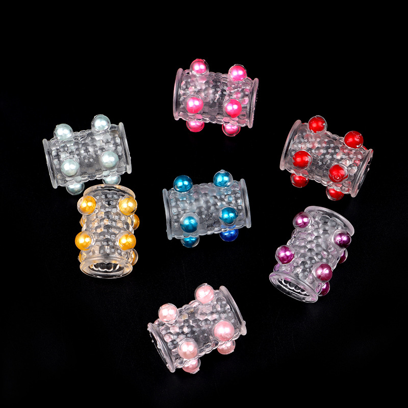 龙珠锁精环狼牙刺套珍珠加长加粗阴茎套性爱辅助调教情趣水晶玩具