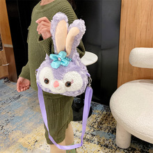 新款兔子头包包女生挎包零钱包毛绒手机包儿童生日批发礼