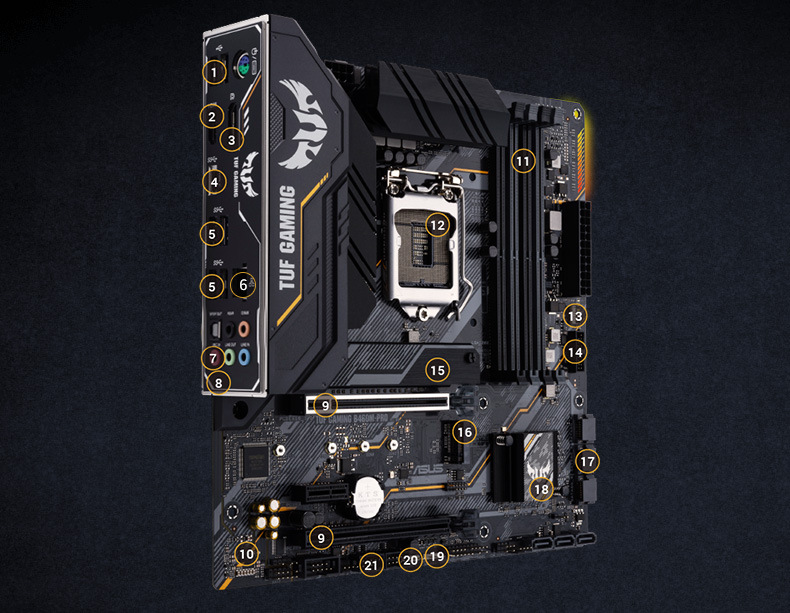 适用于电竞 华硕tuf gaming b460m-pro 重炮手主板 支持 cpu10500