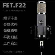 MRWHO F22晶体管高端大振膜电容麦克风烟头手工录音棚K歌直播话筒