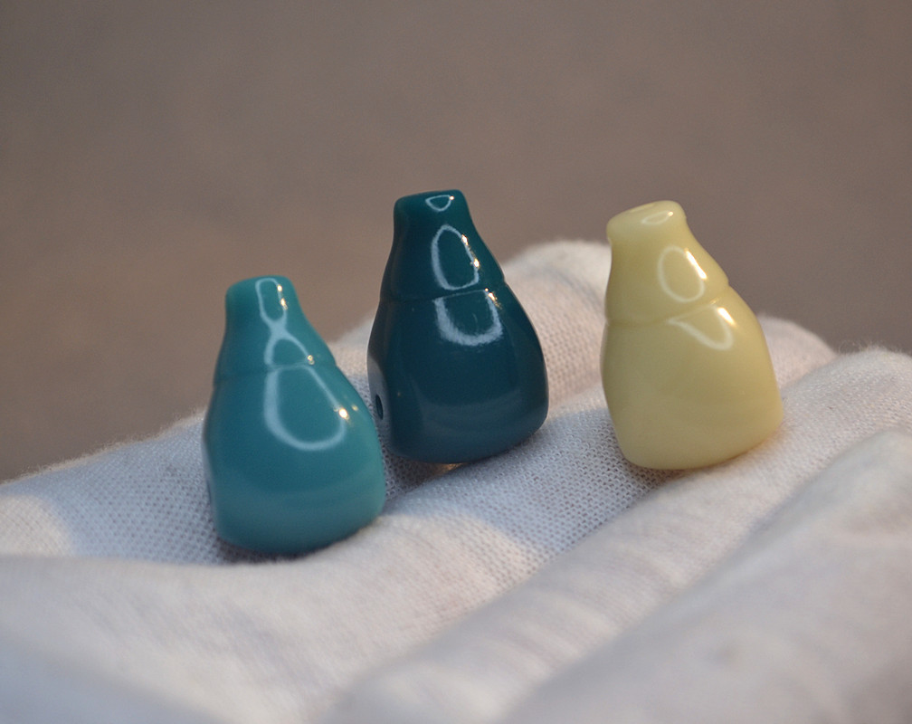 新春工艺13-14mm雪巴西施壶一体三通 琉璃佛头diy配饰