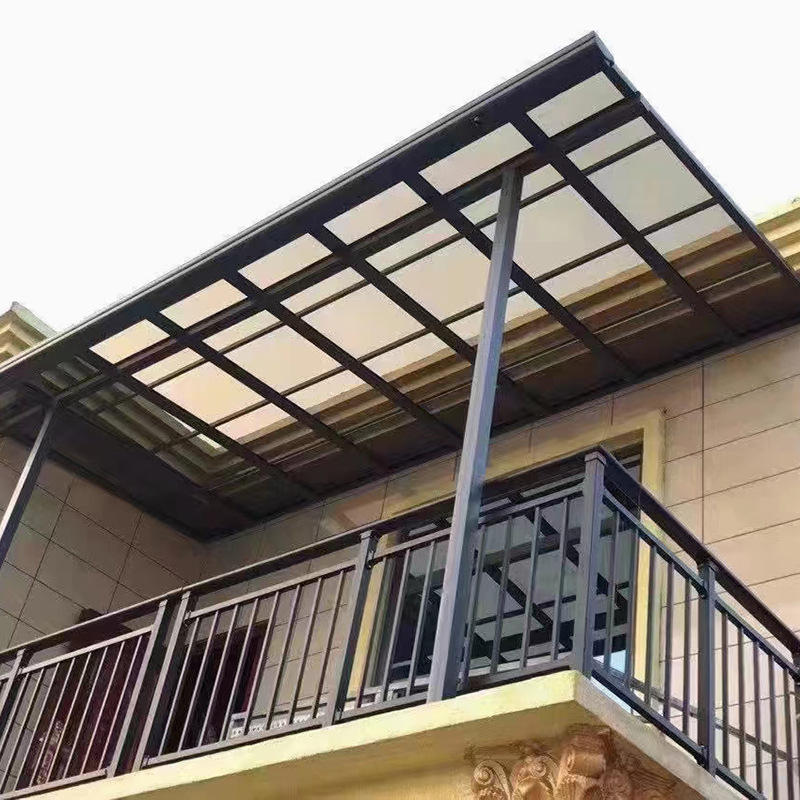 小区家用遮阳棚 户外铝合金露台雨棚 厂家批发阳台遮阳蓬雨棚