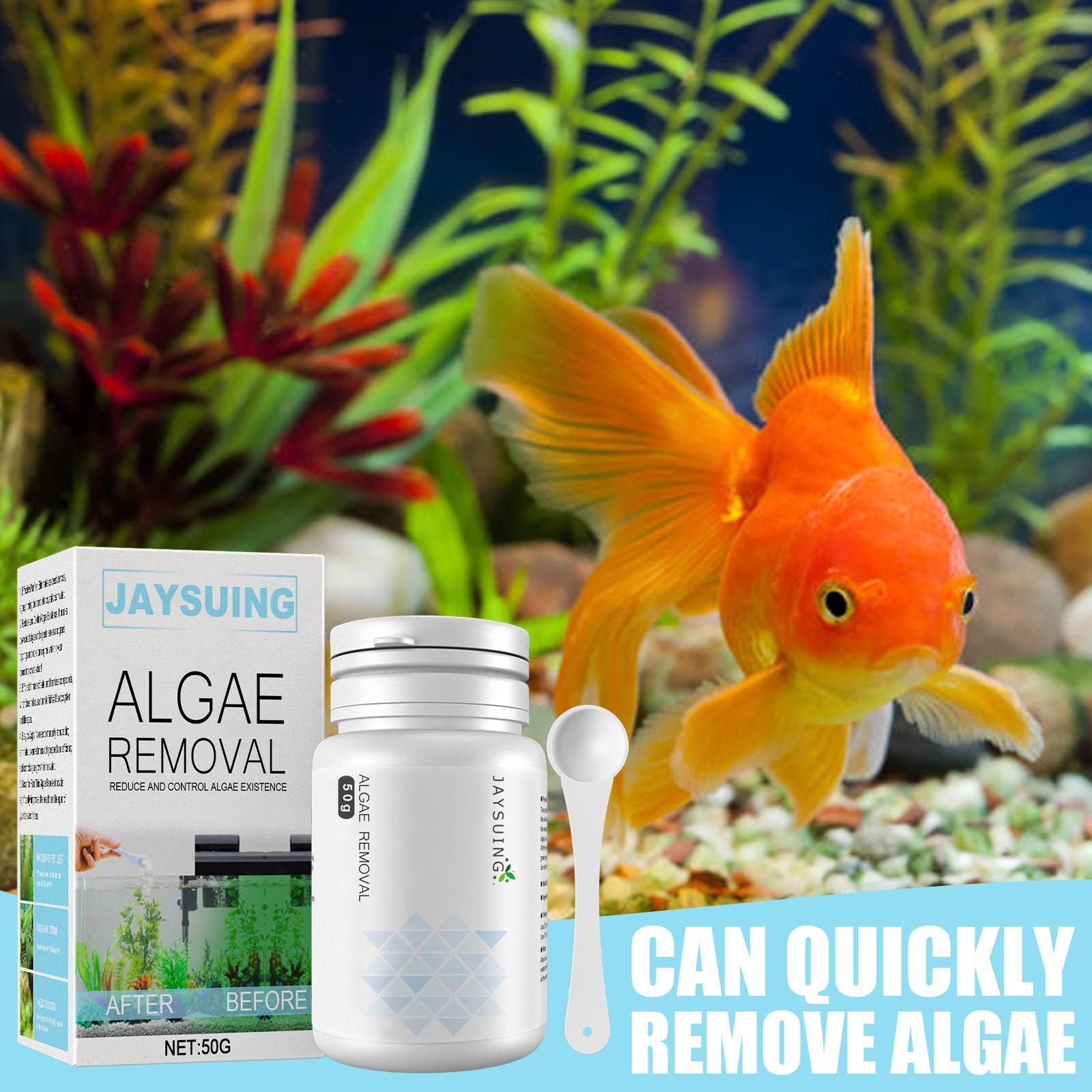Jaysuing Algae-Removing Moss-Removing Agent Algae-Removing Fish Tank Moss-Removing Agent Aquarium