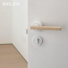 室内胡桃木磁吸静音门锁家用通用型卧室现代房门锁中式木门门把手