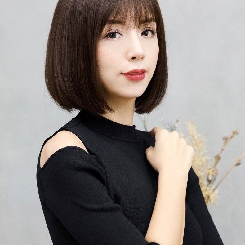 假发女短发全头套假轻薄波波头内扣空气刘海真发自然中长发全头套