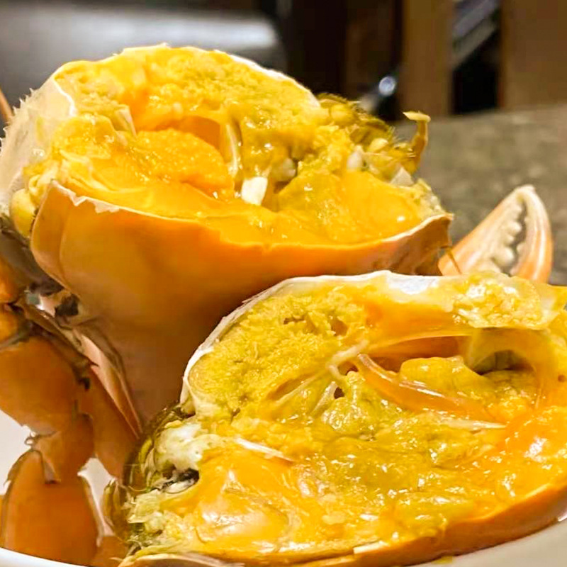 广东正宗黄油蟹特大超大鲜活野生青蟹肉蟹公母蟹六两一只三门青蟹