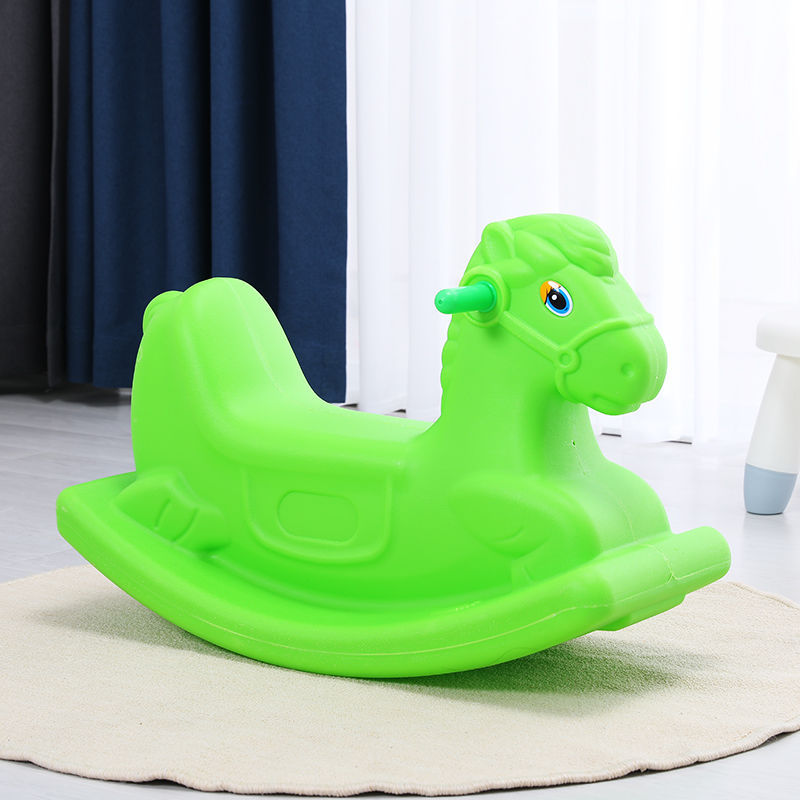 摇摇马摇马加厚单色连体室内塑料摇马儿童木马幼儿园宝宝小型玩具