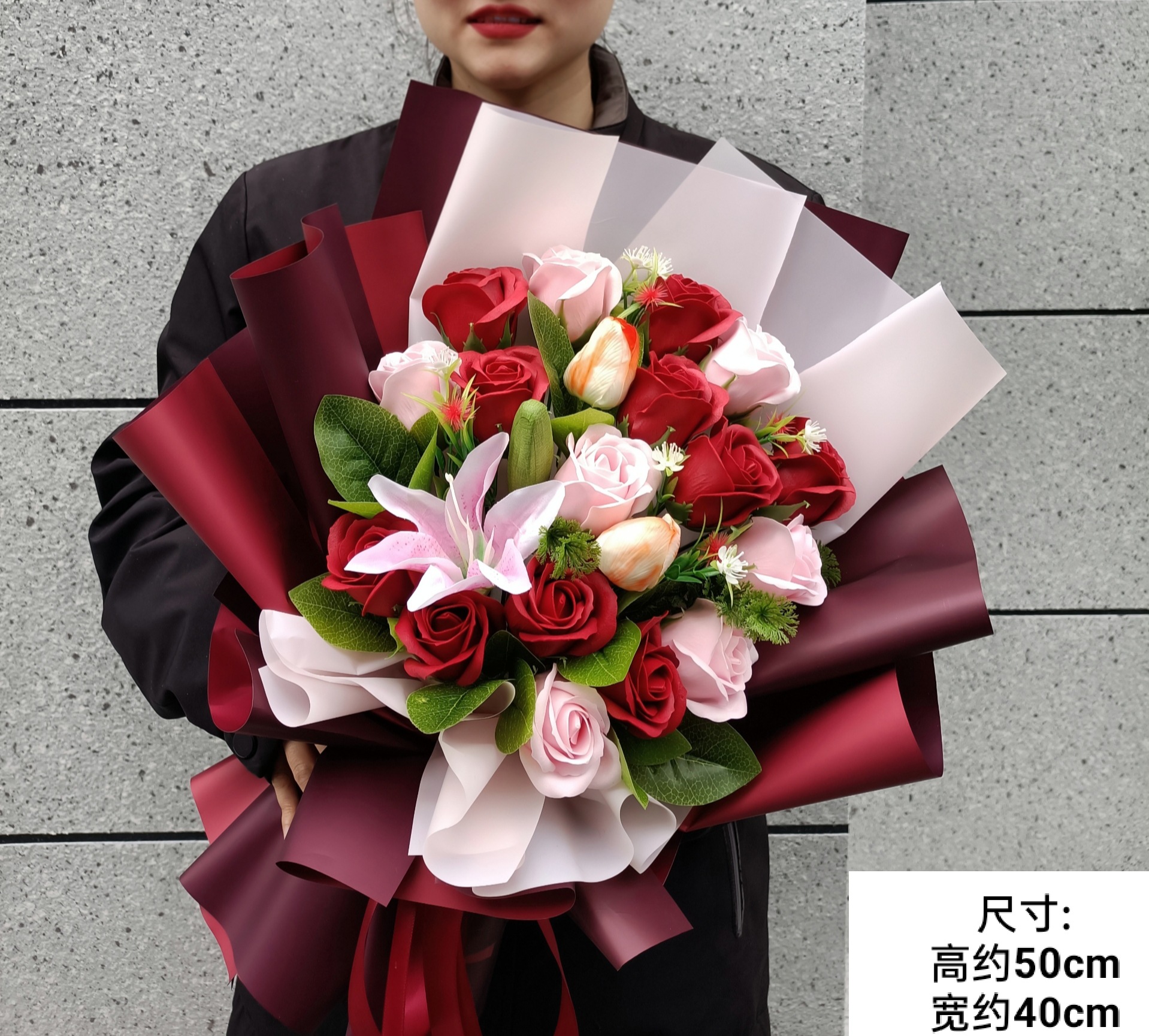 颁奖晚会手捧花仿真花接机交车交房小号假花会议舞台道具表彰花束
