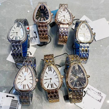 外贸爆款品牌蛇形女士手表韩版简约气质复古轻奢跨境钢带石英手表