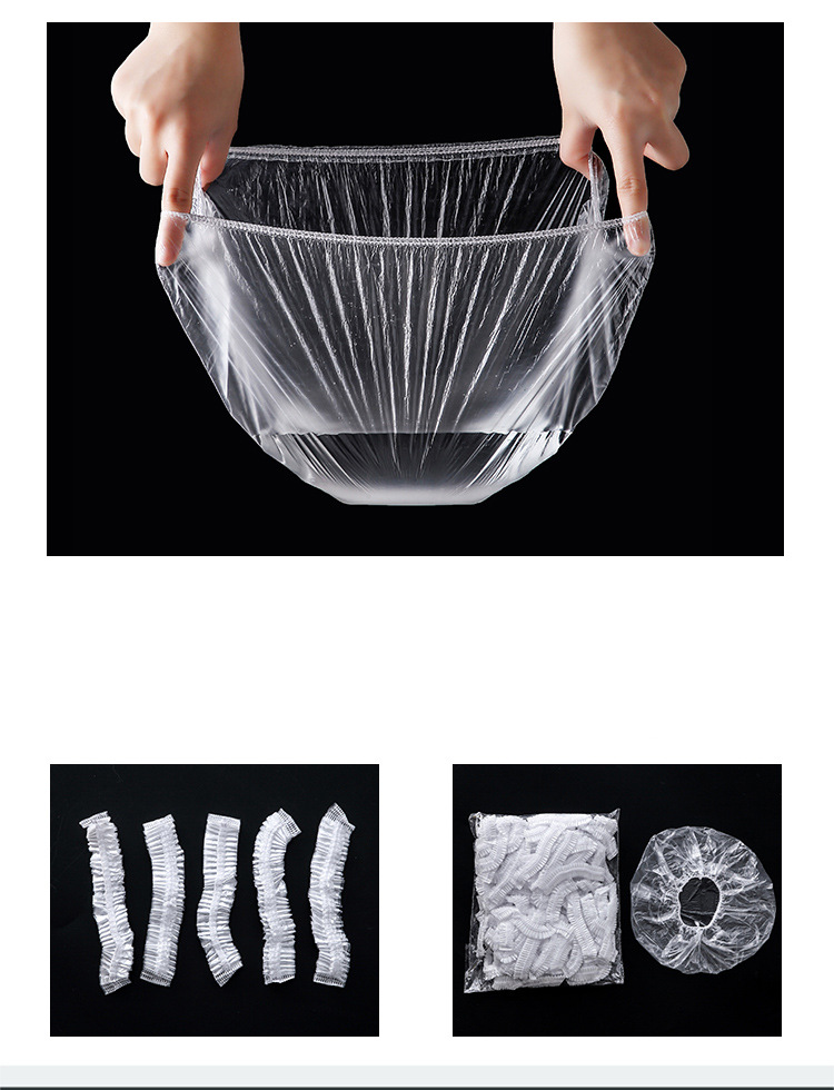 透明防水保鲜膜套美发套可伸缩弹力保鲜袋酒店染发浴帽一次性头套