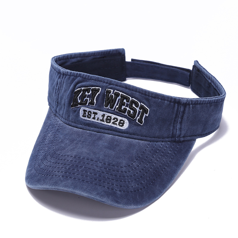 Manufacturer Sports Topless Hat Casual Washed Cotton Denim Embroidery Hat Logo Sun Protection Letter Baseball Sun Hat