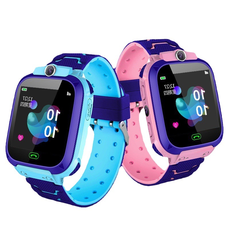 New Foreign Trade Cross-Border English Children's Smart Positioning Phone Watch Photo Waterproof Q12 Multi-Language Q19