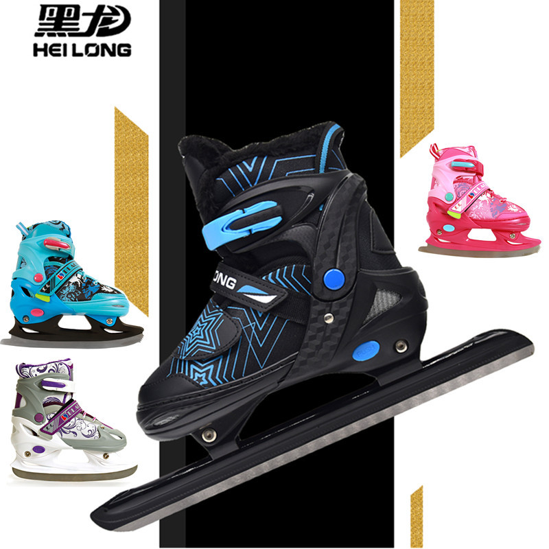 儿童花样冰刀鞋速滑冰鞋高腰加厚保暖球刀鞋冰球鞋速滑冰刀-阿里巴巴