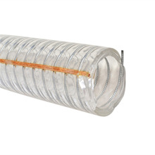 透明钢丝软管dn50，pvc钢丝增强透明吸水管，耐油防冻塑料钢丝管