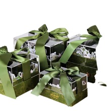 新款亚克力绿色礼盒创意结婚喜糖盒婚庆伴手礼伴娘伴郎盒回礼