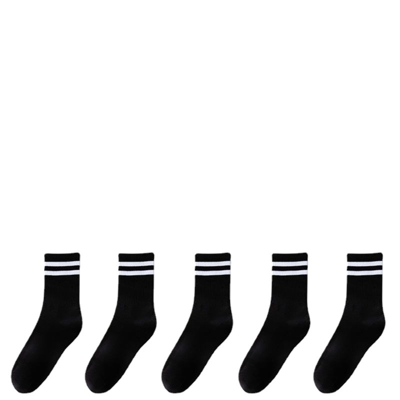With Shark Panty-Hose Children Wear White Tube Socks Internet Celebrity Student Long Socks Sports Solid Color Stockings Ins Fashion