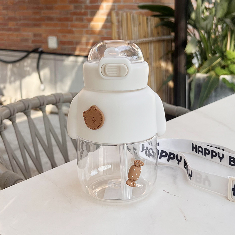 Good-looking Portable Kettle for Male and Female Students Drinking Water Crossbody Portable Children's Straw Cup Portable Space Bottle