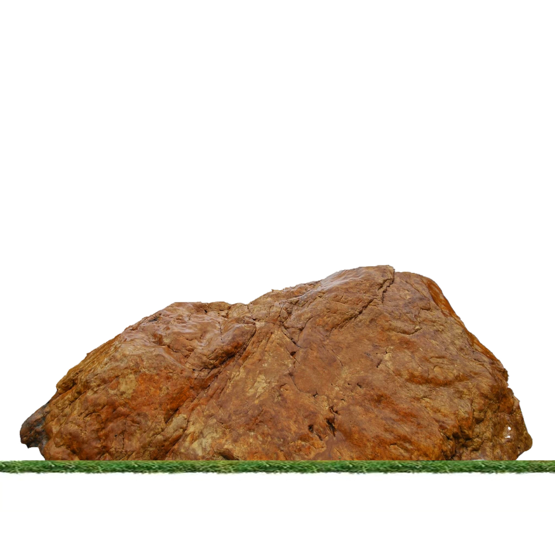 一石成山-天然山形天然置石-黄色水冲石-精品黄蜡石现货