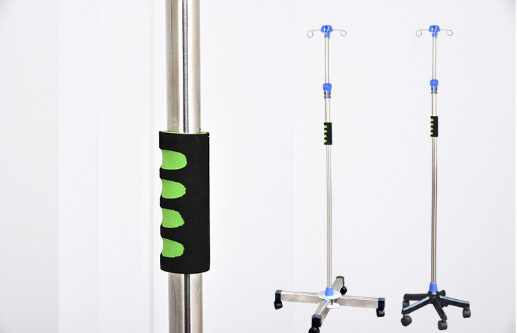 输液架轻便 不锈钢高低调节输液架 移动式带轮家用吊瓶架点滴架