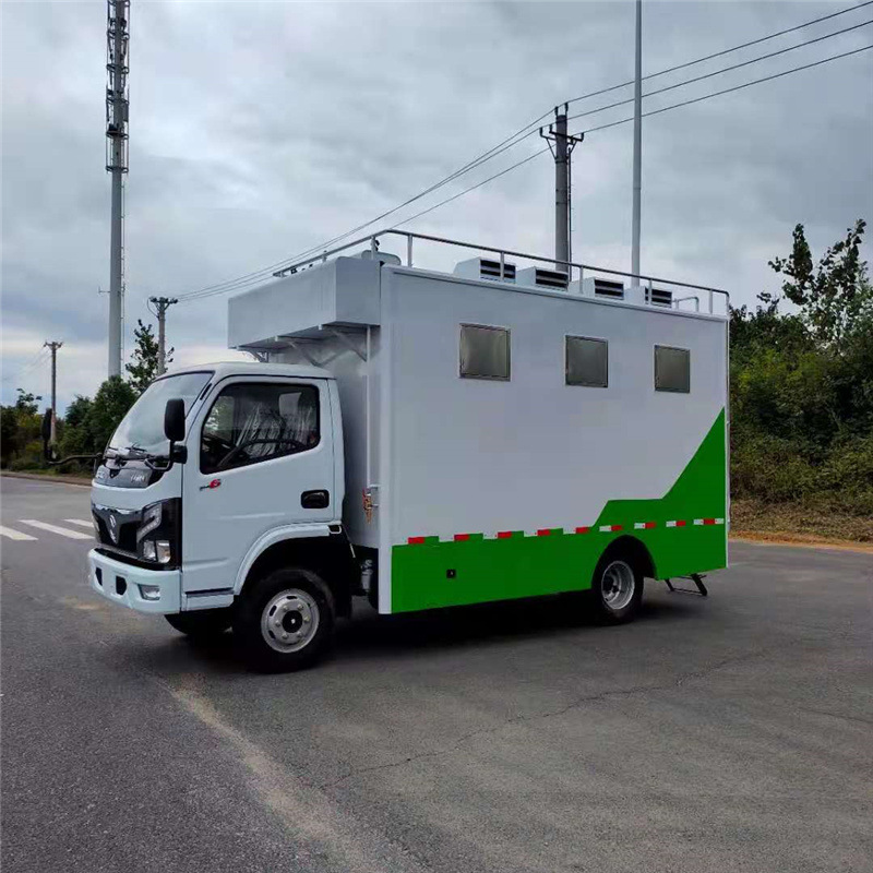 野外餐饮快餐车可上牌 东风厢式餐饮车 户外扩展液压流动厨房餐车