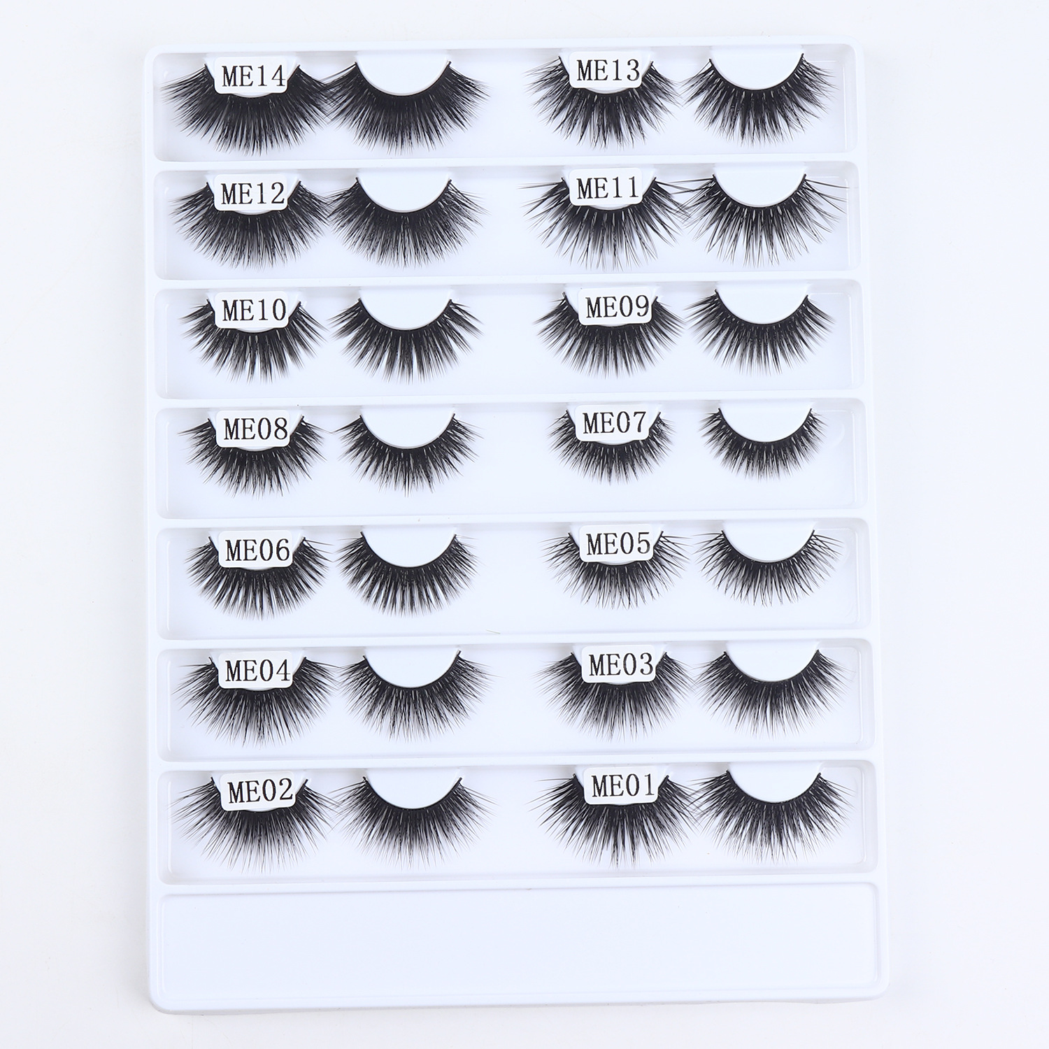 In Stock Wholesale 3D Eyelashes Natural Thick Three-Dimensional Multi-Layer Simulation Eyelashes Large Plate Style Diverse