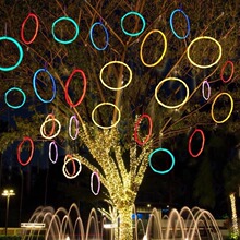 led圆环挂树灯户外防水工程亮化造型灯许愿吊灯夜景景观庭院街道