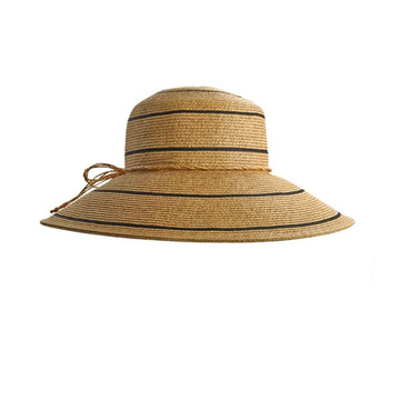 夏季优质巴拿马草帽定制拉菲草遮阳防风防晒帽可折叠跨境外贸欧美