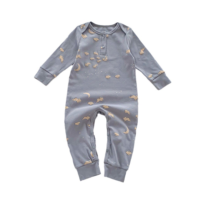 2024 Baby Jumpsuit Ins Style Class a Pure Cotton Baby Clothes Autumn Baby Long Sleeve Romper Newborn Clothes