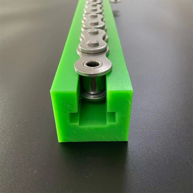 输送配件低噪音轨道 传动不跳链塑料导轨 高分子聚乙烯链条导轨