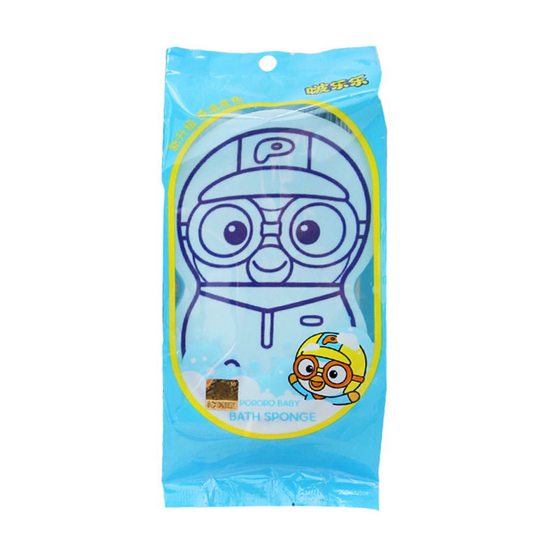 Korean Pororo Children's Bath Cotton for Baby Mesh Sponge Bath Towel Cartoon Pororo Bath Brush Bath Towel Supplies