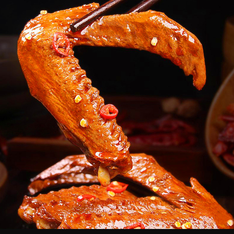 大鸭翅开袋即食包装香辣食品辣味休闲零食卤味整箱小吃网红麻辣肉