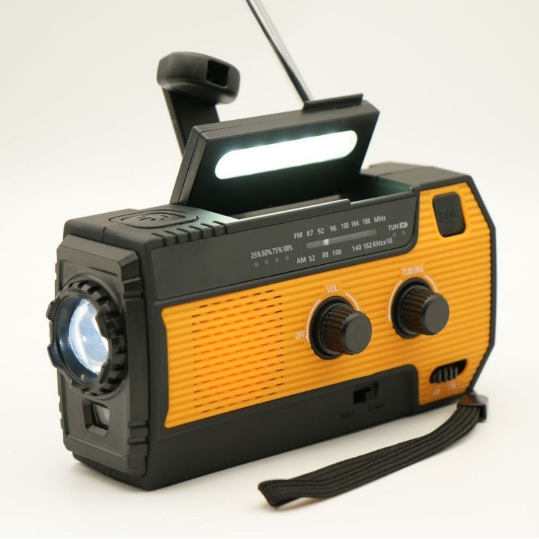 新款防灾多功能应急收音机手摇发电收音机户外太阳能充电收音机