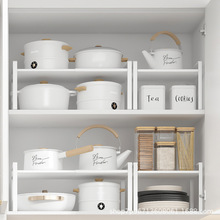 置物架厨房用品放锅具收纳架分层台面调味料架子双层多功能储物架