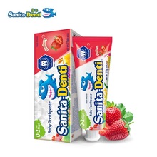 韩国进口莎卡幼儿童牙膏2-5岁不含氟草莓葡萄换牙期牙刷防蛀龋