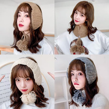 Ins Cute Tide Knitted Ear Bag Soft Sister Strap Ear Muffs跨