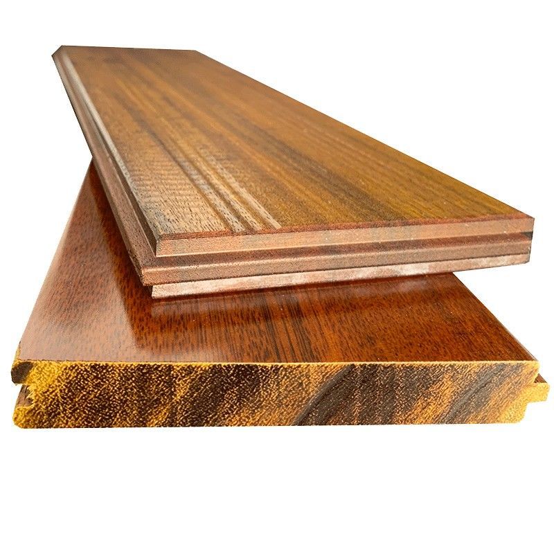 木地板批发纯实木地板原木纹柚木色本色地热锁扣免龙骨家用番龙眼