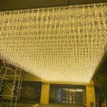 LED-灯带条彩灯闪灯串灯户外防水商场店铺下垂吊顶灯瀑布冰条挂灯