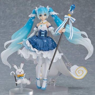 初音未来虚拟歌手figma054十周年雪初音可爱公主手办模型可动摆件