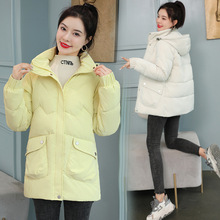 羽绒棉服女中长款2024年韩版时尚学生面包服洋气宽松加厚免洗外套