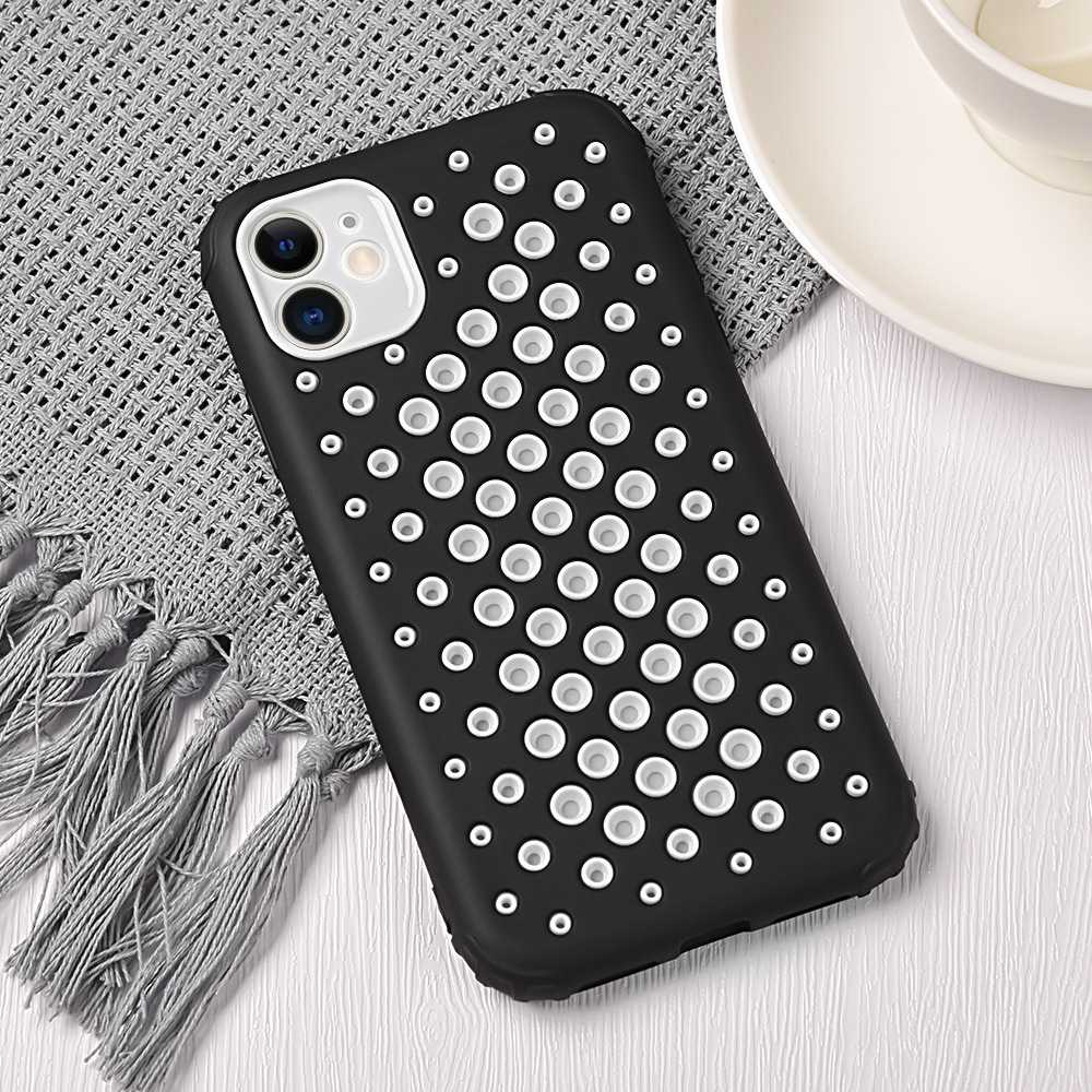 适用iphone12pro散热精孔手机壳苹果xsmax呼吸tpu软壳xr 11保护套