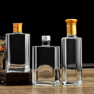 定制透明白酒瓶125ml250ml储酒瓶空瓶密封分装瓶自酿玻璃小酒瓶