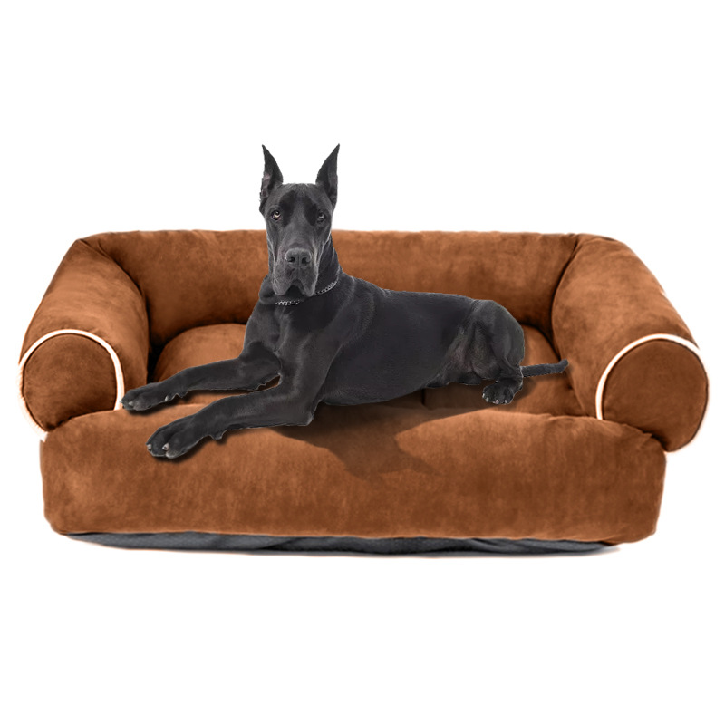 Cross-Border New Arrival Deerskin Pet Dog Sofa Dog Bed Large, Medium and Small Dogs Kennel Mat Cat Nest Source Worker