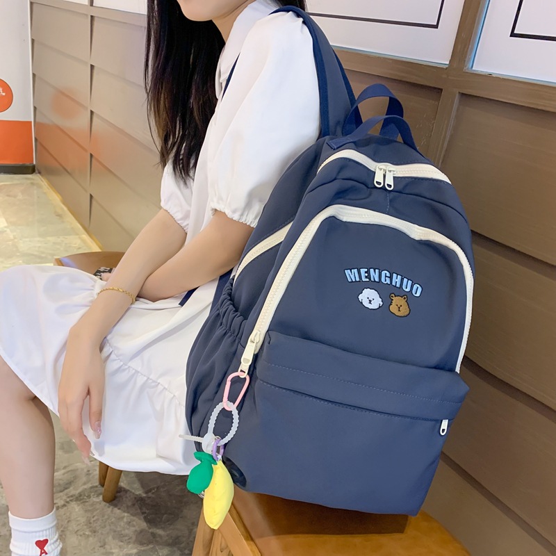 Schoolbag Female College Student Special-Interest Design Ins Fashion Trendy Junior High School Student Simple High School Student Cute Backpack Backpack