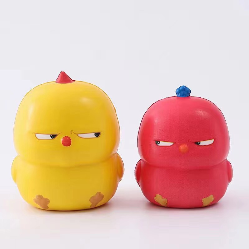 Internet Celebrity Nest than Chicken Squishy Toys Decompression Vent Squeezing Toy Yellow Chicken Decoration PU Foam Decompression Small Gift