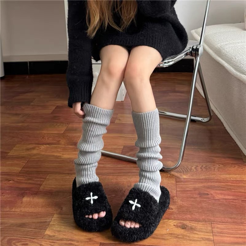 Knitted Leg Warmers Fall Winter Trend All-Match Socks Y2g Soft Wool Leggings Warm Leg Warmer Stockings Bunching Socks