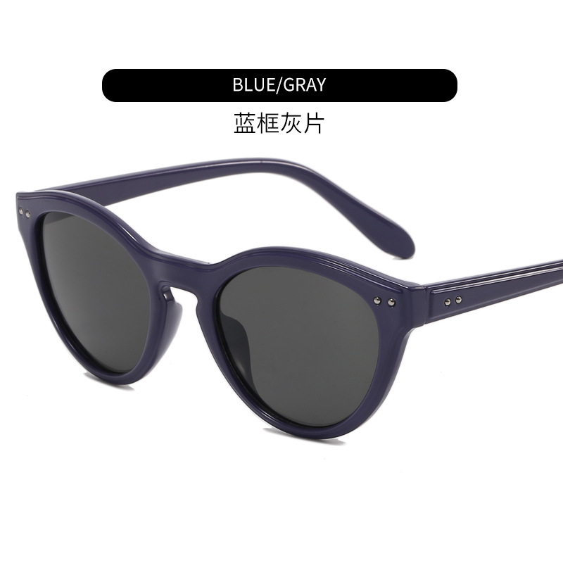 2023 European and American Fashion New Style Cross-Border Sunglasses Women's Personalized Oval Trend Catwalk Cat Eye Sun Glasses Wholesale